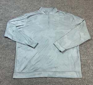 Kirkland Signature Mens XXL 1/4 Zip Pullover Sweatshirt Camo Gray